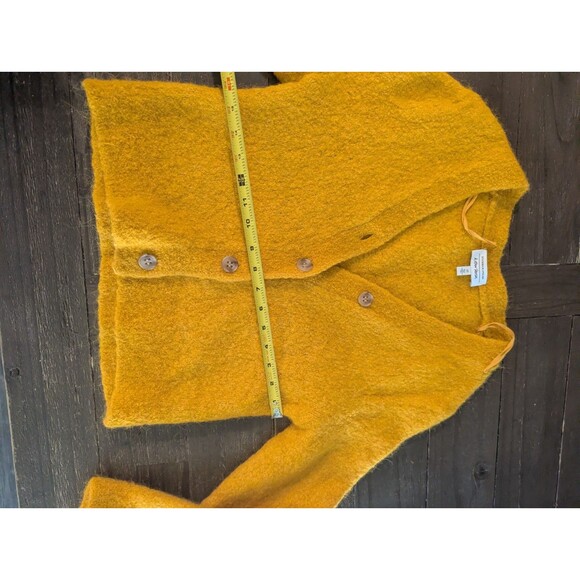 STOCKHOLM ATELIER & OTHER STORIES Women's Yellow Wool-Blend V-Neck Cardigan SZ S - Picture 3 of 6